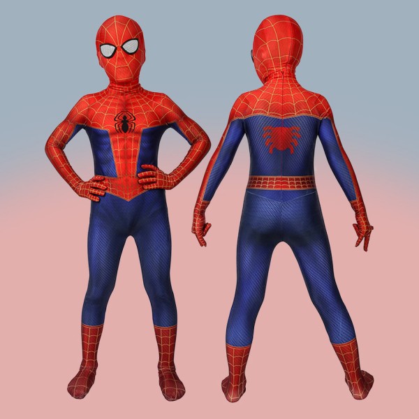 Peter Parker SpiderMan Cosplay Suit Spider-Man Into the Spider-Verse Costumes for Kids